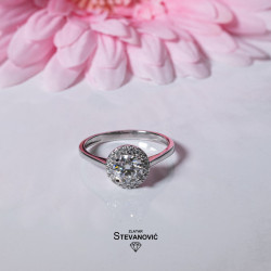 Prsten sa moissanitom M-10