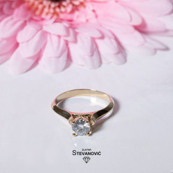 Prsten sa moissanitom M-13